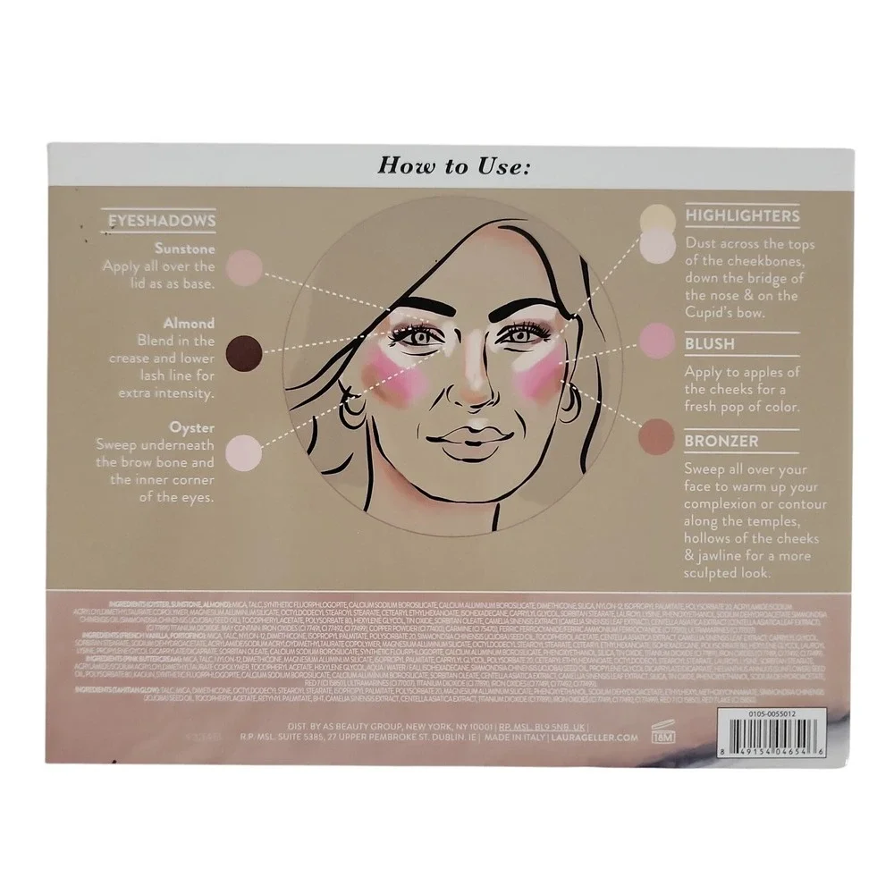 Laura Geller Best of the Best Baked Full Face Basics Palette & Brush NEW